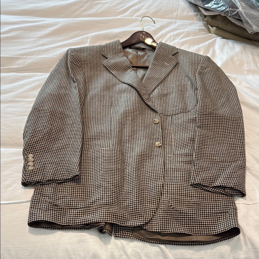 (Orig $998) Ralph Lauren Brown Sport Coat Blue Label Cashmere/Virgin Wool
